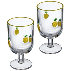НАБОР БОКАЛОВ ДЛЯ ВИНА "FRUITY PINEAPPLE" ИЗ 2 ШТ. 350 МЛ