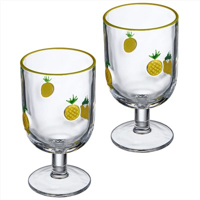 НАБОР БОКАЛОВ ДЛЯ ВИНА "FRUITY PINEAPPLE" ИЗ 2 ШТ. 350 МЛ