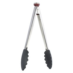 Щипцы кухонные SmartChef, 33,5 см, серо-бордовые