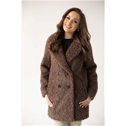 Пальто женское демисезонное 23720 (шоколад)