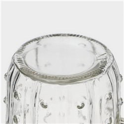 Кружка Доляна «Кактус», 450 мл, 11×7×15 см, стекло, с крышкой и трубочкой, прозрачная