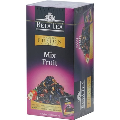 BETA TEA. Fusion Collection. Фруктовый микс карт.пачка, 25 пак.