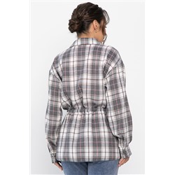 Рубашка хлопковая Джанет (серо-коричневая) Б14276-4М