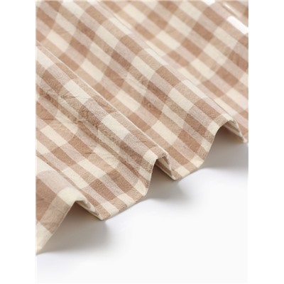 Постельное бельё Этель 1.5 сп Beige cage 155х210 см,160х240 см, 50х70-2шт, 100% жатый хлопок, 140 гр/м2