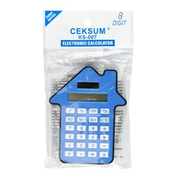 Калькулятор настольный «Домик», 8-разрядный, голубой