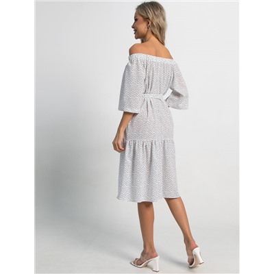 Платье с поясом Дафна (белое) П15522-8М