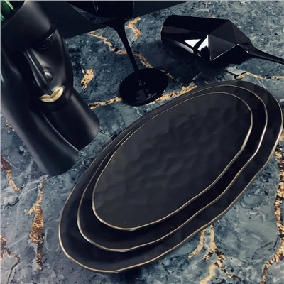 118-012 Овальное блюдо 26х15х2см  МАРОККО в под.уп.(х36)Фарфор