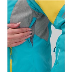 Горнолыжный костюм женский зимний УЦЕНКА бирюзового цвета 02810Br