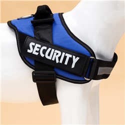 Шлейка К9 мягкая светоотражающая, размер XL, ОГ 80-95 см, вес 30-45 кг, синяя