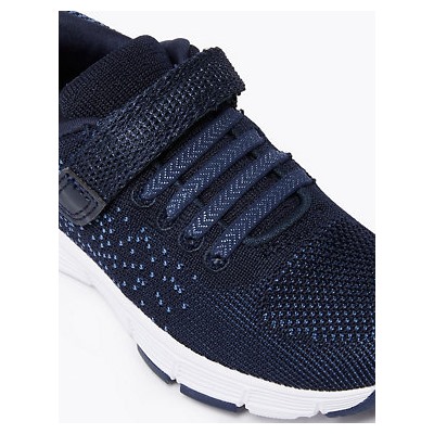 Kids Knitted Riptape Trainers (5 Small - 12 Small)