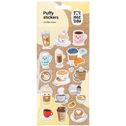 Наклейки объемные MESHU "Coffee time", 10*19см, пакет европодвес