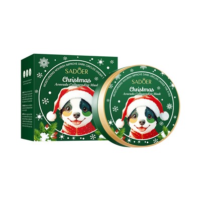 Гидрогелевые патчи для век с авокадо SADOER, 80гр/ 60шт (Новогодняя серия)