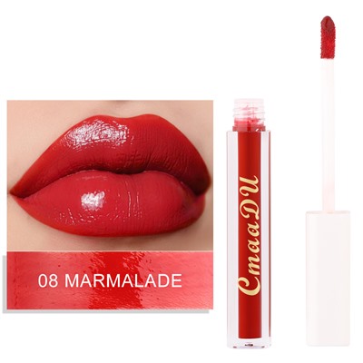Яркий кремовый блеск для губ с оливковым маслом CmaaDu olive fruit oil lipstick 08 Marmalade