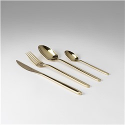 Набор столовых приборов Pure, золотистые глянцевые, 16 пред.