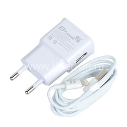 СЗУ ELTRONIC Max Speed Lightning (2100mAh) в коробке (белый) голова+кабель