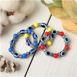 Браслет-оберег «Глазик» с бусинами, МИКС, d=5 см