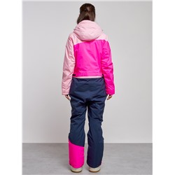 Горнолыжный комбинезон женский зимний розового цвета 2327R