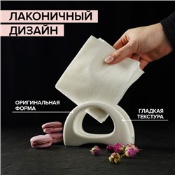 Салфетница Magistro «Бланш», 13×3.5×8 см, фарфор, белая