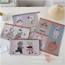 Gauze cotton towel for face washing, cartoon children's scarf