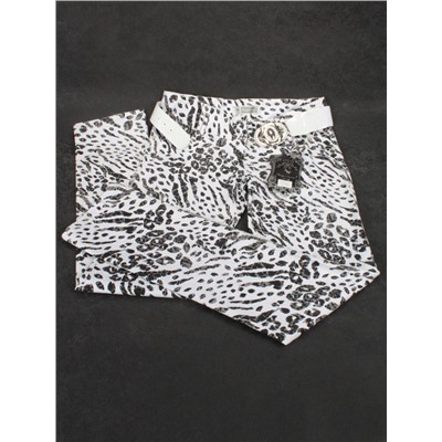 1096 WHITE/BLACK Брюки женские