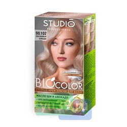 Крем-краска для волос STUDIO BIOcolor 90.102, Платиновый блондин, 50/50/15 мл.
