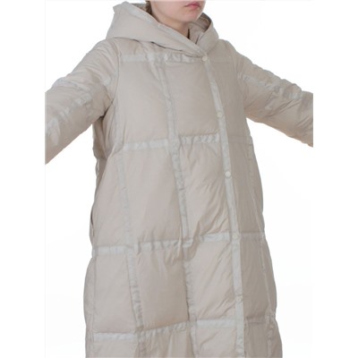 3065 LT. BEIGE Пальто пуховое зимнее женское (утиный пух)