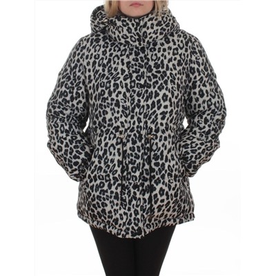 SJ 2251 GRAY/LEOPARD Куртка зимняя женская (200 гр. холлофайбер)