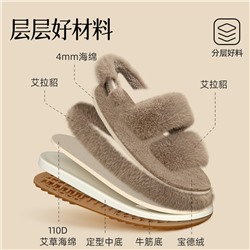Demi-season slippers, non-slip keep warm footwear indoor