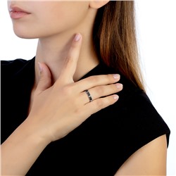 Кольцо с фианитом родированное серебро 925*