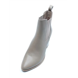 01-PCT168-2 DK.BEIGE Ботинки Челси демисезонные женские (натуральная кожа, байка)
