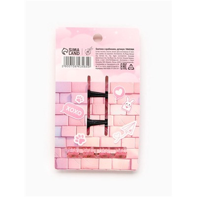 Бант для волос 2 шт., крабики «Милота»