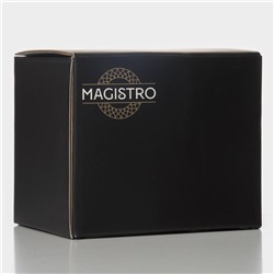 Кружка Magistro «Грани», 380 мл, 9×12.5 см, боросиликатное стекло, прозрачная