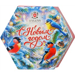 HYLEYS. Новый год. Шестигранник Снегири карт.упаковка, 36 пак.
