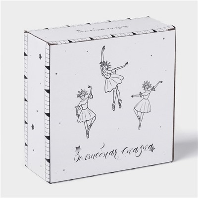 Салатник новогодний Доляна «Волшебная сказка», 580 мл, 15.5×6 см, фарфор, белый