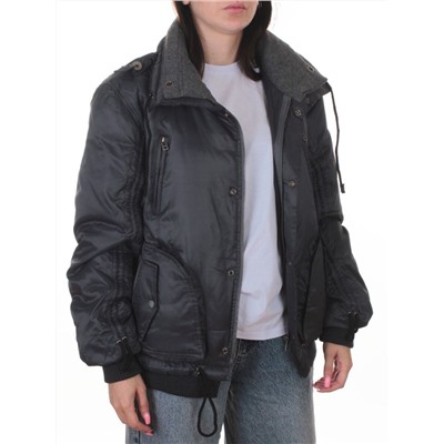A003 DK. GREY Куртка демисезонная женская (120 гр. холлофайбер)