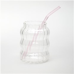 НАБОР СТАКАНОВ ИЗ 2-Х ШТ. СО СТЕКЛ. ТРУБОЧКАМИ 600 МЛ