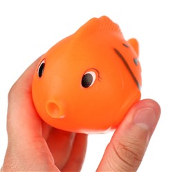 Резиновая игрушка для ванны Крошка Я «Чудо-рыбка», 9 см, с пищалкой, МИКС