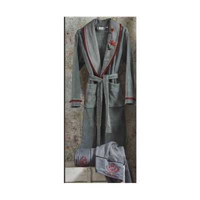 Халат Велюровый Женский (XL) Lyra Yeşil Bayan Medium Bornoz - EcoCotton