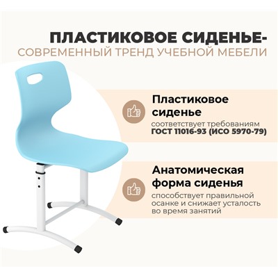 Стул Дельта SHT-S-TN28/5-7
                        д5-7 голубой / белый муар