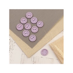 Набор нашивок из дерева Hand made with love, 2×2 см, 10 шт., сиреневый