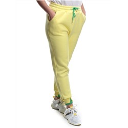 10 YELLOW Брюки спортивные женские на флисе (100% хлопок) 7986