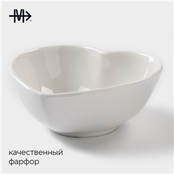 Соусник Magistro «Сердце Бланш», 80 мл, фарфор, белый