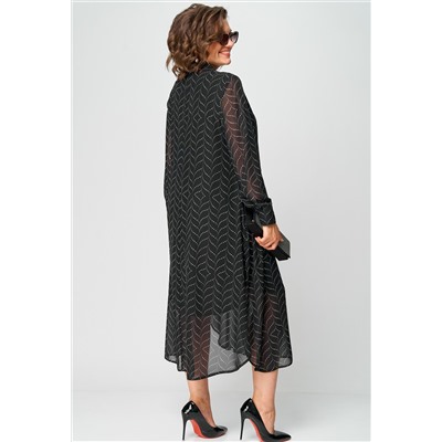 Платье EVA GRANT 7293 черный горох