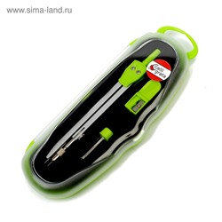 Готовальня 3 предмета: циркуль, грифель, точилка, в пластиковом пенале