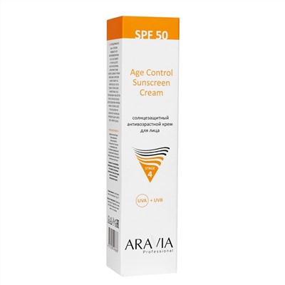 Aravia Cолнцезащитный антивозрастной крем для лица / Age Control Sunscreen Cream SPF 50, 100 мл