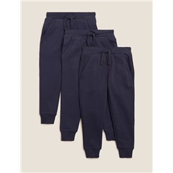 3pk Cotton Joggers (2-7 Yrs)