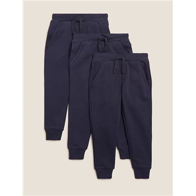 3pk Cotton Joggers (2-7 Yrs)
