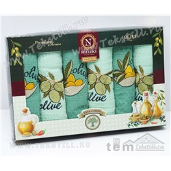 Кухонные Вафельные Полотенца Салфетки 45x65 см. 6 шт/уп. OLIVE - Nilteks