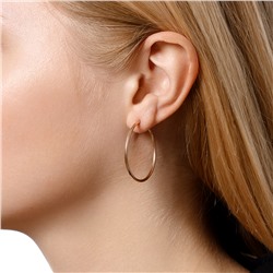 Серьги позолоченные сеч.круг 1,3 d-30 мм серебро 925*