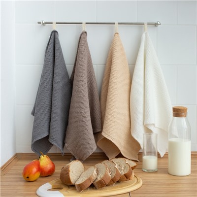 Полотенце SL HOME Linen, бежевое, 38×65 см, лён 29%, хлопок 71%, плотность 215 г/м²